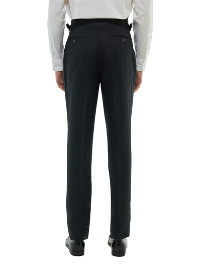 Pantalon noir homme toile de lin certifié Fursac - P3EXIN-FX13-B020