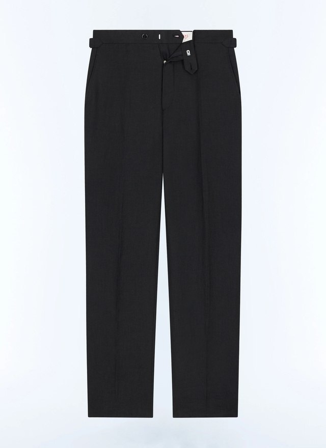 Pantalon noir homme toile de lin certifié Fursac - P3EXIN-FX13-B020