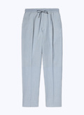 Pantalon élastiqué en seersucker de laine - 23EP3VOKY-BX05/34