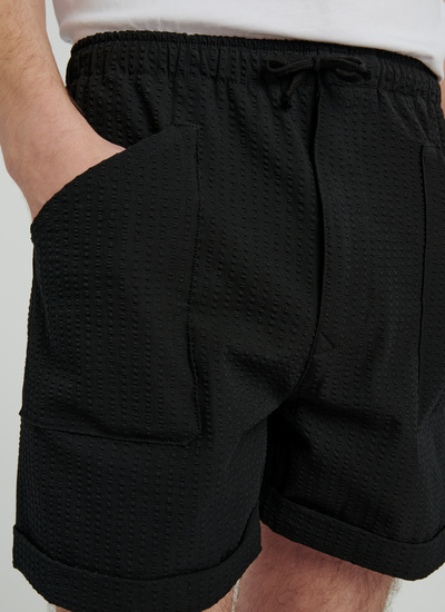 Pantalon homme rayures noires coton, polyamide, polyester et élasthanne Fursac - 22EP3VAJO-VX02/20