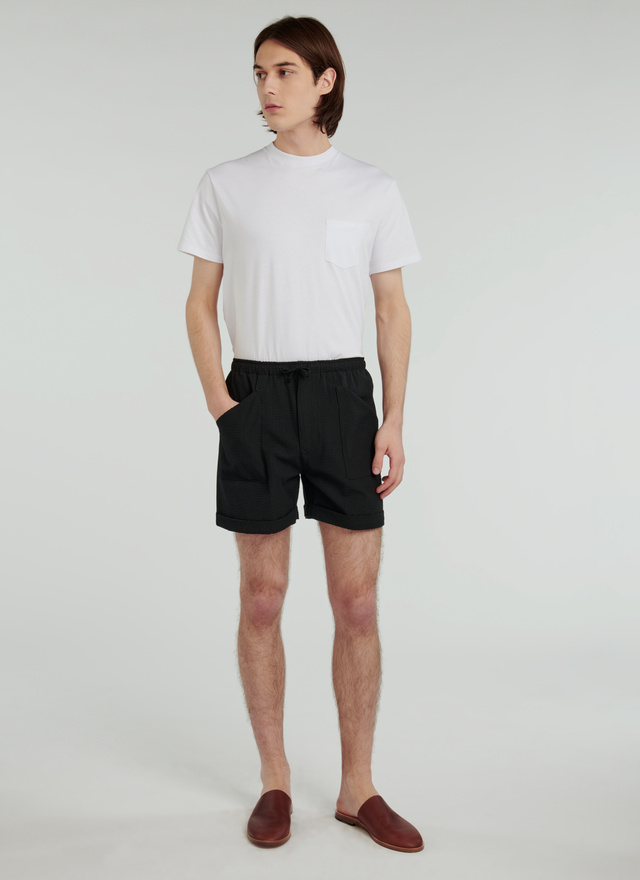 Pantalon homme rayures noires coton, polyamide, polyester et élasthanne Fursac - 22EP3VAJO-VX02/20