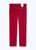 Pantalon en gabardine de coton rouge - 23EP3BXIN-BX02/79
