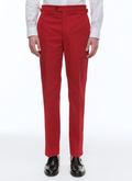 Pantalon en gabardine de coton rouge - P3BXIN-BX02-79