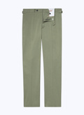 Pantalon en gabardine de coton vert - 23EP3BXIN-VP14/45