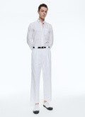 Pantalon blanc en gabardine de coton - 23EP3BCNO-VP14/01