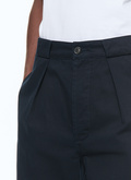 Pantalon bleu marine en gabardine de coton - 23EP3BCNO-BP13/30