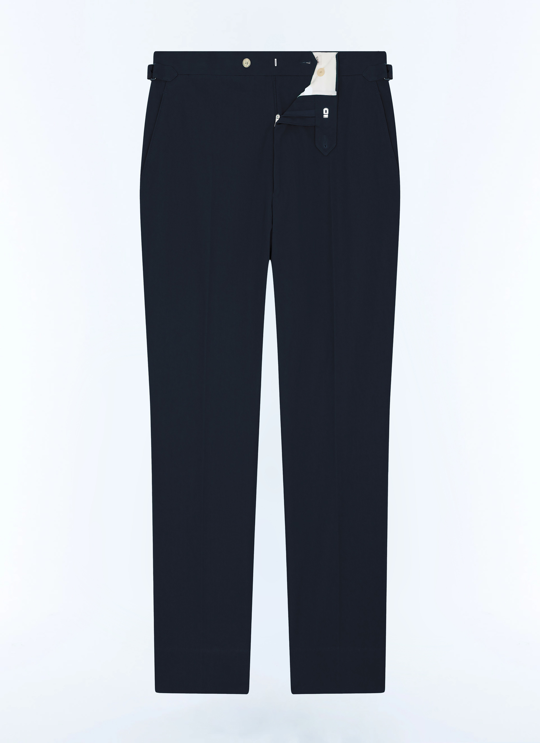 FURSAC - Chino ajusté en toile de coton - Homme - Taille 44 - Bleu - Coupe Ajustée