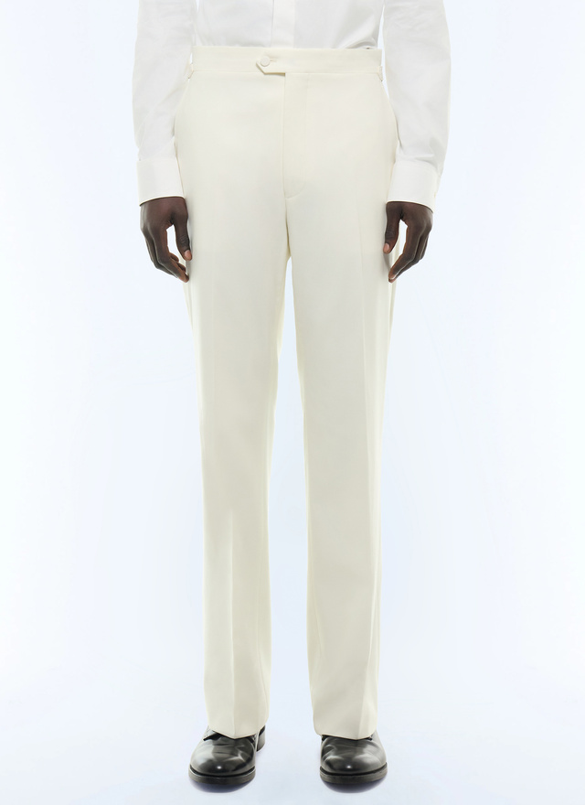 Pantalon homme ecru tissu principal: 100% laine viergedoublure ceinture: 58% polyester, 42% cotondoublure jambes: 100% cotondoublure poches: 58% polyester, 42% coton Fursac - P3LUKY-GV48-A002