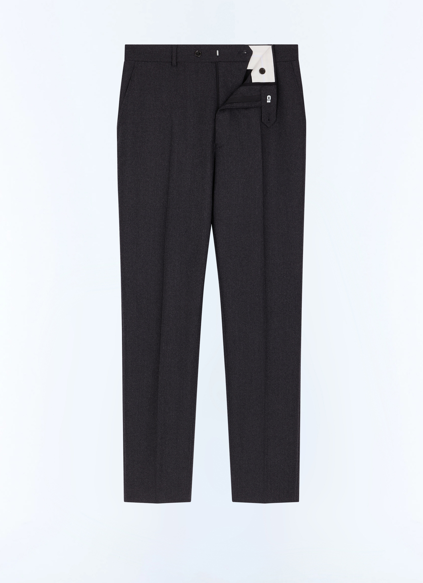 Pantalon noir homme tissu principal: 100% laine viergedoublure ceinture: 58% polyester, 42% cotondoublure jambes: 100% polyesterdoublure poches: 58% polyester, 42% coton Fursac - P3LOXA-LC17-B021