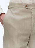 Pantalon en toile de laine beige - P3AXIN-BC31-56