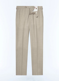 Pantalon en toile de laine beige - P3AXIN-BC31-56