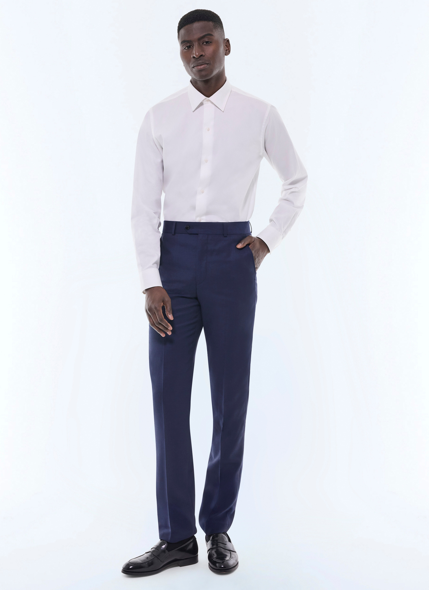 Pantalon bleu carbone faux-uni homme Fursac - P3EVIP-FC36-D031