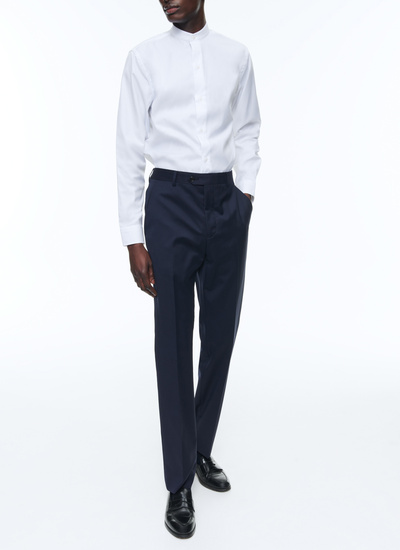 Pantalon homme bleu carbone laine vierge Fursac - P3VOXA-AC80-31