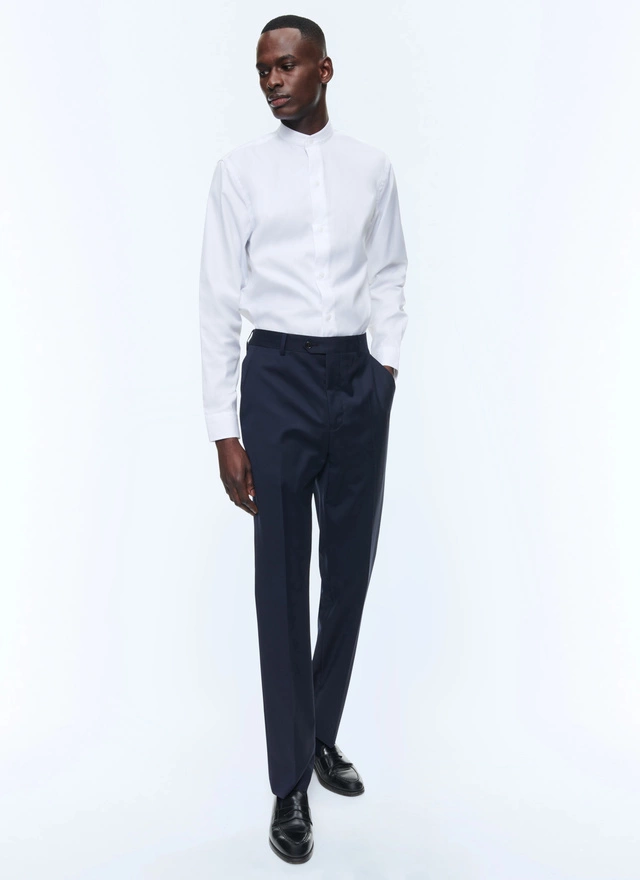 Pantalon homme bleu carbone laine vierge Fursac - P3VOXA-AC80-31