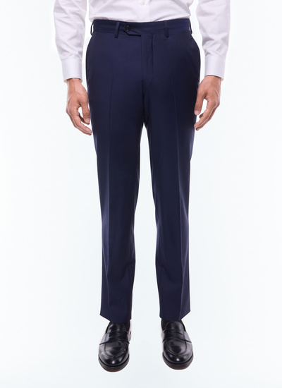 Pantalon homme bleu carbonne serge de laine vierge Fursac - P2VIDO-AC80-31