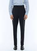 Pantalon ajusté en toile de laine - P3EVIP-EC34-D030