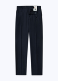 Pantalon en toile de laine bleu marine - P3VOXA-BC51-31