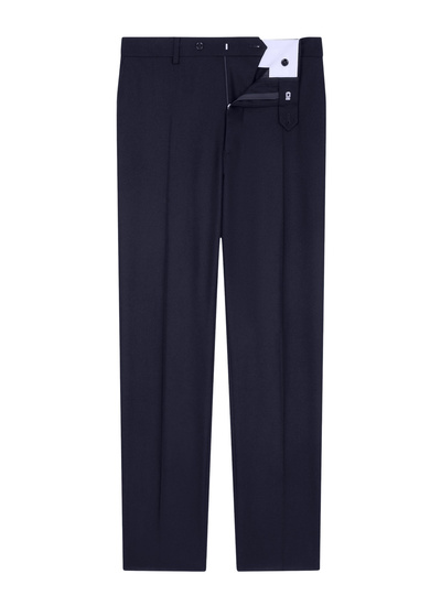 Pantalon bleu homme flanelle de laine vierge certifiée Fursac - P3VOXA-EC29-D030
