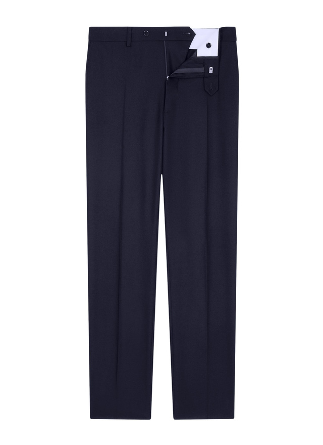 Pantalon bleu homme flanelle de laine vierge certifiée Fursac - P3VOXA-EC29-D030