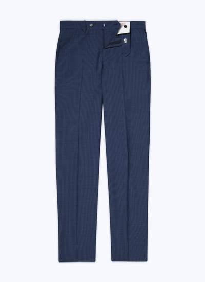 Pantalon bleu homme laine vierge Fursac - P3VOXA-BC04-34