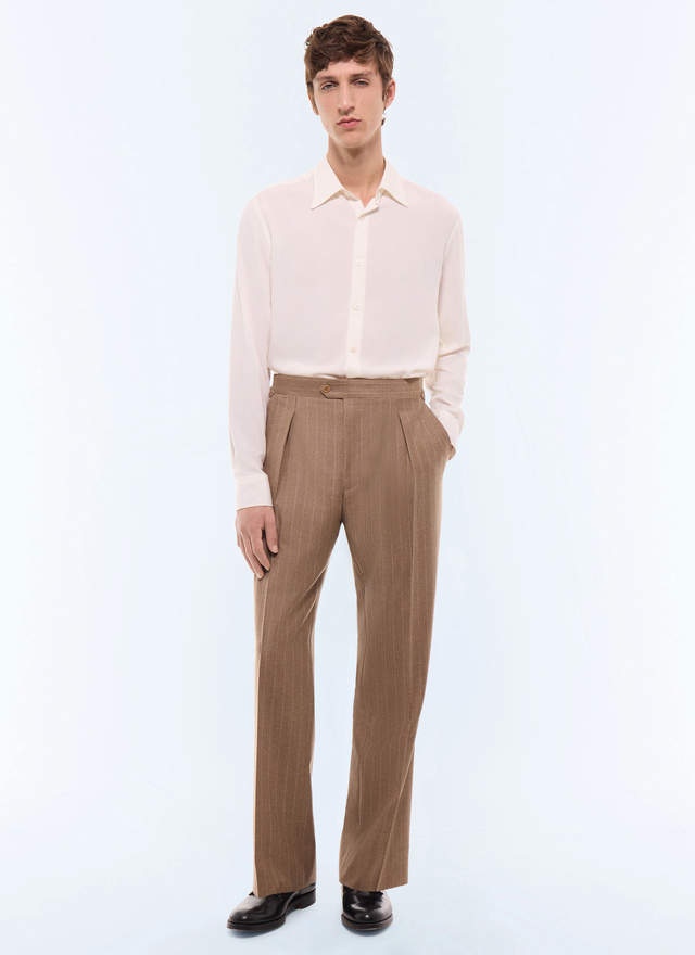 Pantalon homme camel tissu principal: 100% laine viergedoublure ceinture: 58% polyester, 42% cotondoublure jambes: 100% polyesterdoublure poches: 58% polyester, 42% coton Fursac - P3GOHA-LC13-A011