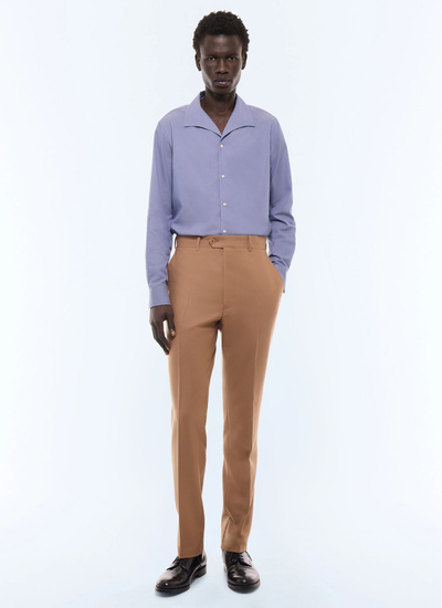 Pantalon homme camel tissu principal: 100% laine viergedoublure ceinture: 65% polyester, 35% cotondoublure jambes: 100% polyesterdoublure poches: 65% polyester, 35% coton Fursac - P3LOXA-LC14-A011