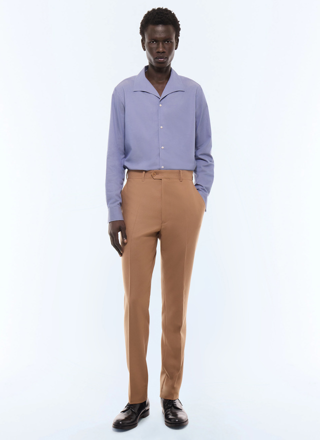 Pantalon homme camel tissu principal: 100% laine viergedoublure ceinture: 65% polyester, 35% cotondoublure jambes: 100% polyesterdoublure poches: 65% polyester, 35% coton Fursac - P3LOXA-LC14-A011