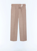 Pantalon de costume en laine à chevrons - P3GOHA-LC10-A006