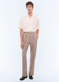 Pantalon de costume en laine à chevrons - P3GOHA-LC10-A006