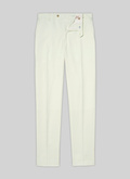 Pantalon en serge de coton et lin jaune - 22EP3VOXA-VX13/53