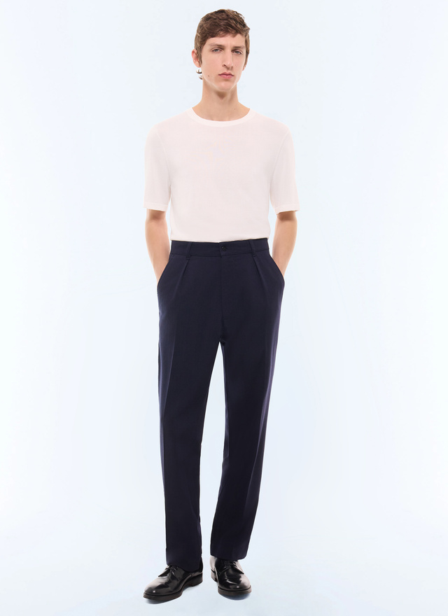 Pantalon homme marine tissu principal: 88% laine vierge, 12% polyamidedoublure: 90% polyester, 10% coton Fursac - P3LOGR-LX01-D030