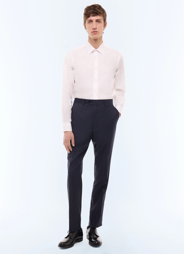 Pantalon homme marine tissu principal: 100% laine viergedoublure ceinture: 65% polyester, 35% cotondoublure jambes: 100% polyesterdoublure poches: 65% polyester, 35% coton Fursac - P3LOXA-LC05-D030