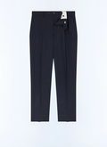 Pantalon de costume en laine à micro-carreaux - P3LOXA-LC05-D030