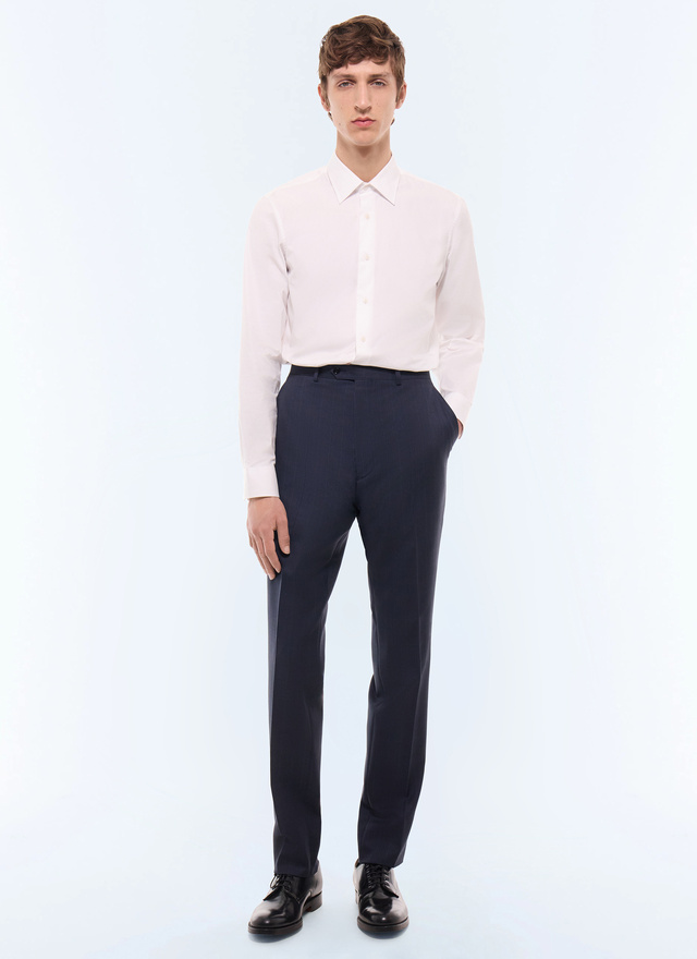 Pantalon homme marine tissu principal: 100% laine viergedoublure ceinture: 65% polyester, 35% cotondoublure jambes: 100% polyesterdoublure poches: 65% polyester, 35% coton Fursac - P3LOXA-LC08-D030
