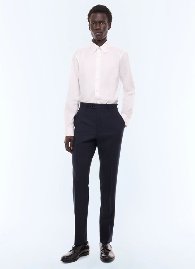 Pantalon homme marine tissu principal: 100% laine viergedoublure ceinture: 65% polyester, 35% cotondoublure jambes: 100% polyesterdoublure poches: 65% polyester, 35% coton Fursac - P3LOXA-LC14-D030