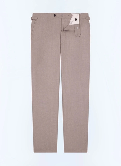 Pantalon brun homme flanelle de laine vierge certifiée Fursac - P3BIXA-GC17-A008