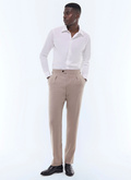 Pantalon de costume ajusté en flanelle - P3BIXA-GC17-A008