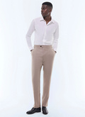Pantalon de costume ajusté en flanelle - P3BIXA-GC17-A008