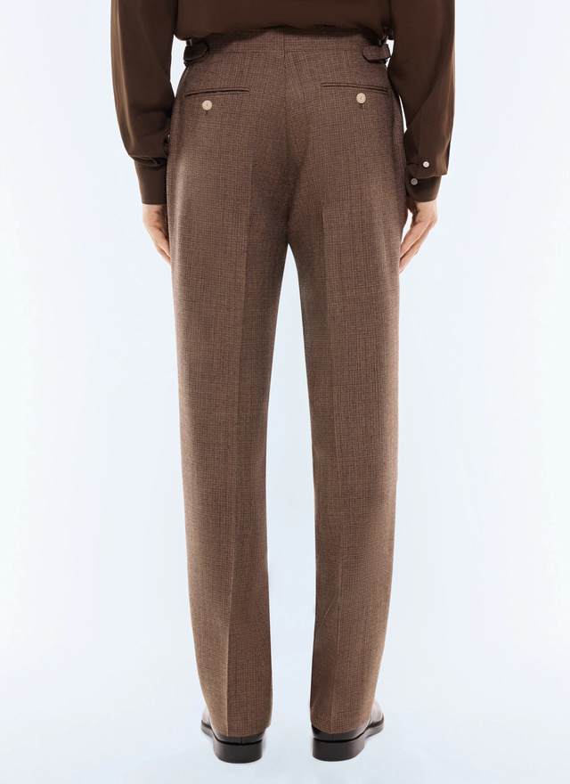 Pantalon brun homme tissu principal: 100% laine viergedoublure ceinture: 58% polyester, 42% cotondoublure jambes: 100% polyesterdoublure poches: 58% polyester, 42% coton Fursac - P3GOHA-LC04-G022