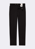Pantalon en toile de laine noir - 22EP3VOXA-VC06/20