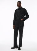 Pantalon noir en laine vierge grain de poudre - 22HP3APEN-AX32/20
