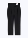 Pantalon noir en laine vierge grain de poudre - 22HP3APEN-AX32/20