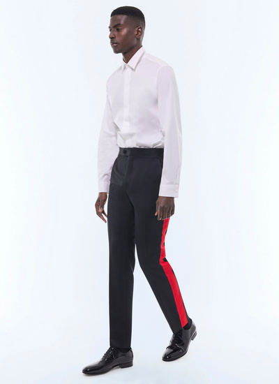 Pantalon homme noir laine vierge Fursac - P3GALA-EP03-B020