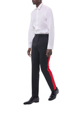 Pantalon de smoking ajusté en laine - P3GALA-EP03-B020