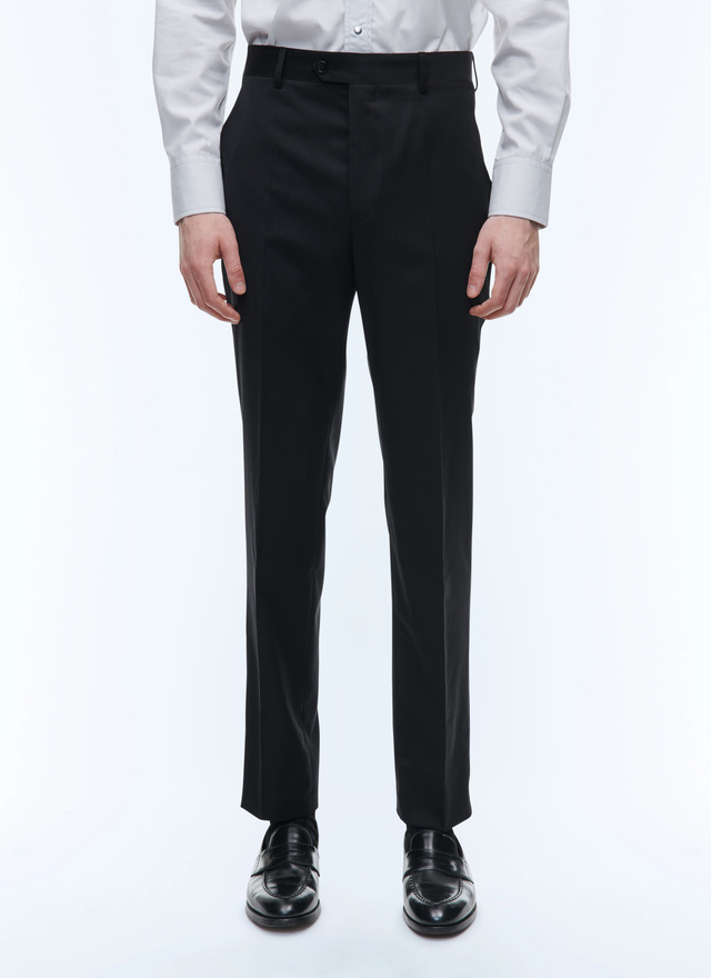 Pantalon homme noir laine vierge Fursac - P2VIDO-AC82-20