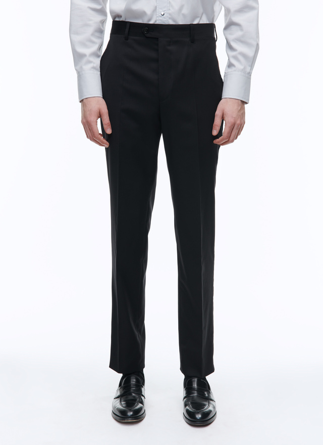 Pantalon homme noir laine vierge Fursac - P2VIDO-AC82-20