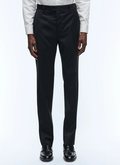 Pantalon en serge de laine noire - P3VOXA-AC82-20