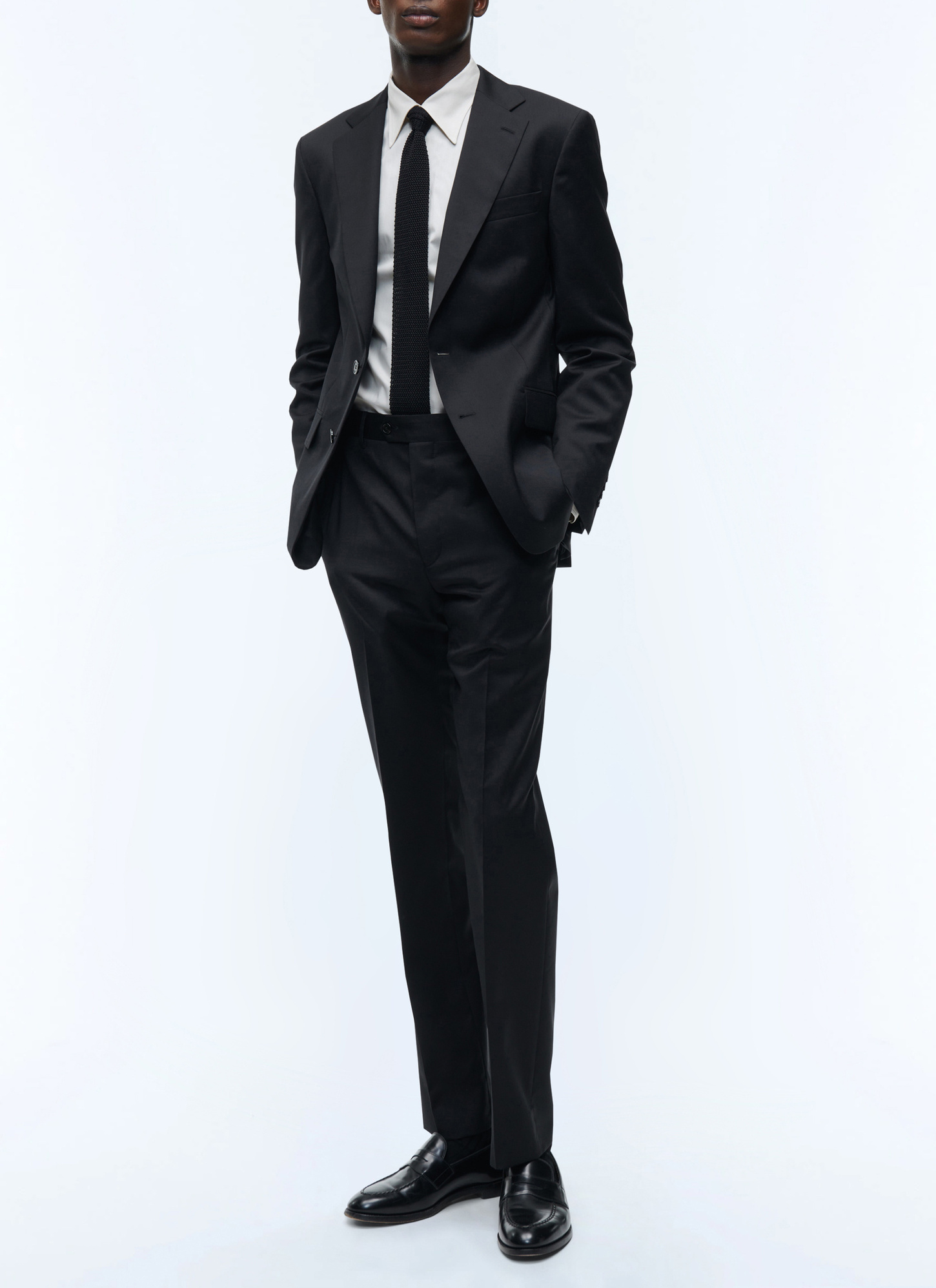 Pantalon homme noir laine vierge Fursac - P3VOXA-AC82-20