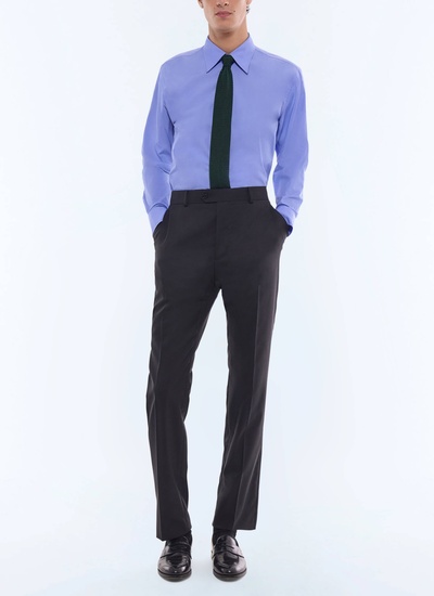 Pantalon homme noir toile de laine vierge certifiée Fursac - P3VOXA-GC40-B020