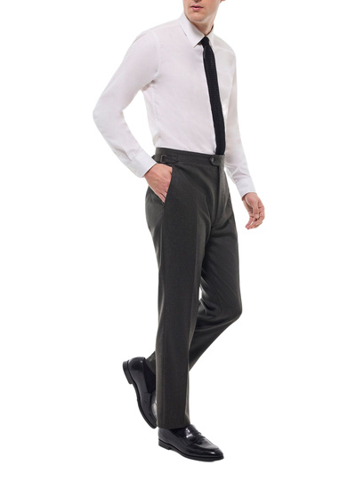 Pantalon vert homme flanelle de laine certifiée Fursac - P3BIXA-EC29-H011